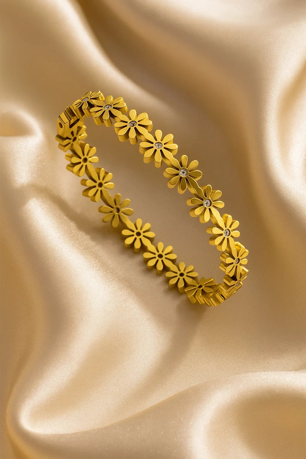 Golden Daisy Floral Bracelet