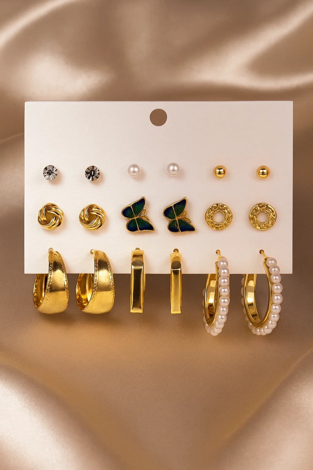 Golden Glow 9-in-1 Earring Set